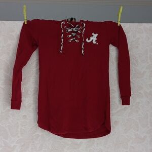 Alabama Crimson Red Lace-Up Womens Sweatshirt  XS/SM